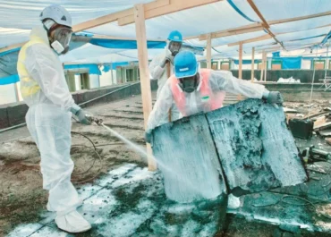 Sanácia strešnej izolácie a manipulácia s odstránenou strešnou krytinou na Úrade vlády SR v Bratislave, AZBESTOP by DILMUN SYSTEM